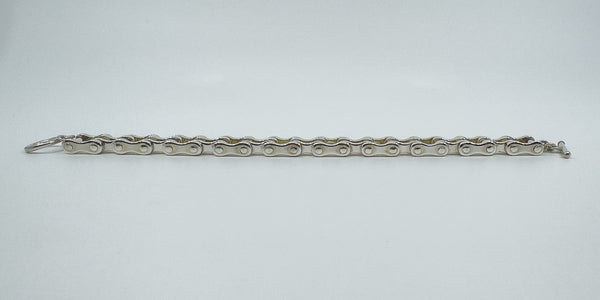 Unusual Sterling Silver Chunky Biker Chain Links 9" Bracelet 925 Heavy 73g