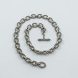 Vintage Sterling Silver Chunky 18.5” Fancy Link Chain & T-Bar Toggle 925 50g