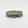 Chunky Modernist Sterling Silver Turquoise Panel Bracelet 925