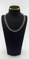 Vintage Sterling Silver Chunky 18.5” Fancy Link Chain & T-Bar Toggle 925 50g