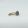 Vintage 9ct Gold 1.14ct Diamond & Sapphire Trilogy Ring Size K - L (London 1989)