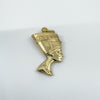 Vintage 9ct Gold Egyptian Queen Nefertiti Pendant / Charm 