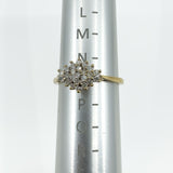 Vintage 9ct Gold 0.25ct Diamond Cluster Ring 375 Size O Engagement Stacking