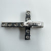Tiny 18ct White Gold 0.12ct Diamond Christian Cross Pendant / Charm 750
