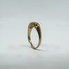 Edwardian Antique 18ct Gold Diamond Boat Ring 750 Size P (Birmingham 1910)