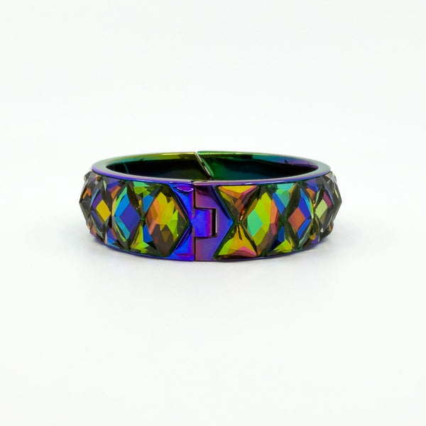 Small Swarvoski Multicoloured Irridescent Curiosa Crystal Bangle / Bracelet