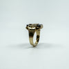 Vintage 10ct Gold Masonic Black Onyx Signet Ring 375 Size V - W intial G