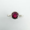 New 1.26ct Ruby Solitaire Ring Sterling Silver 925