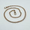 Vintage 9ct Rose Gold 15.8” Belcher / Rolo Chain Necklace 2x Dog Clips 375 10.5g
