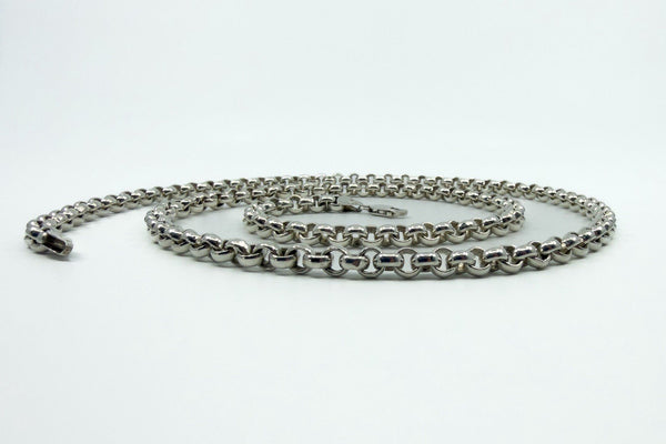 Chunky Vintage Sterling Silver 30” Rolo Links Chain / Necklace 925 70g (1994)