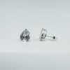 New Sterling Silver 5ct CZ Pear Cut Solitaire Stud Earrings 925
