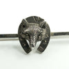 Antique Sterling Silver Fox & Horseshoe Bar Brooch 925