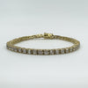 Vermeil Sterling Silver 5ct CZ Tennis 7.5” Bracelet 925