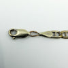 Vintage 9ct White Gold Flat Mariner Links 8” Bracelet 375