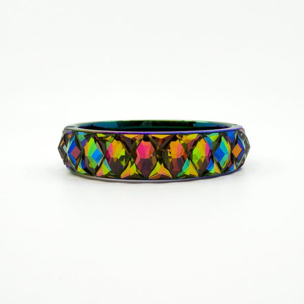 Small Swarvoski Multicoloured Irridescent Curiosa Crystal Bangle / Bracelet