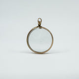 Antique 9ct Rose Gold Small Double Sided Glass Locket (Chester 1900)
