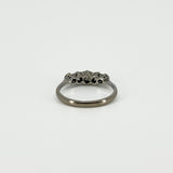 Vintage 18ct White Gold 0.82ct Diamond 5 Stone Ring 750 Size M