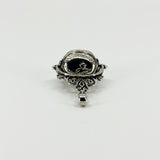Chunky Vintage Sterling Silver Spinning 3x Sided Photo Locket Fob / Pendant 925
