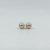 Vintage 9ct Gold 7.7mm Cultured Pearl Stud Earrings 375