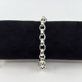 Sterling Silver Chunky Oval Belcher Chain 9.5” Bracelet Unisex 50g