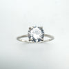 1ct CZ Solitaire Engagement Ring Sterling Silver Size M