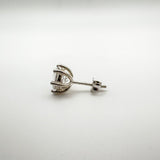 1ct CZ Solitaire Single Stud Earring in Sterling Silver 925