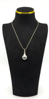 Vintage Sterling Silver Tear Drop Perfume Poison Bottle Pendant & 16" Chain 925