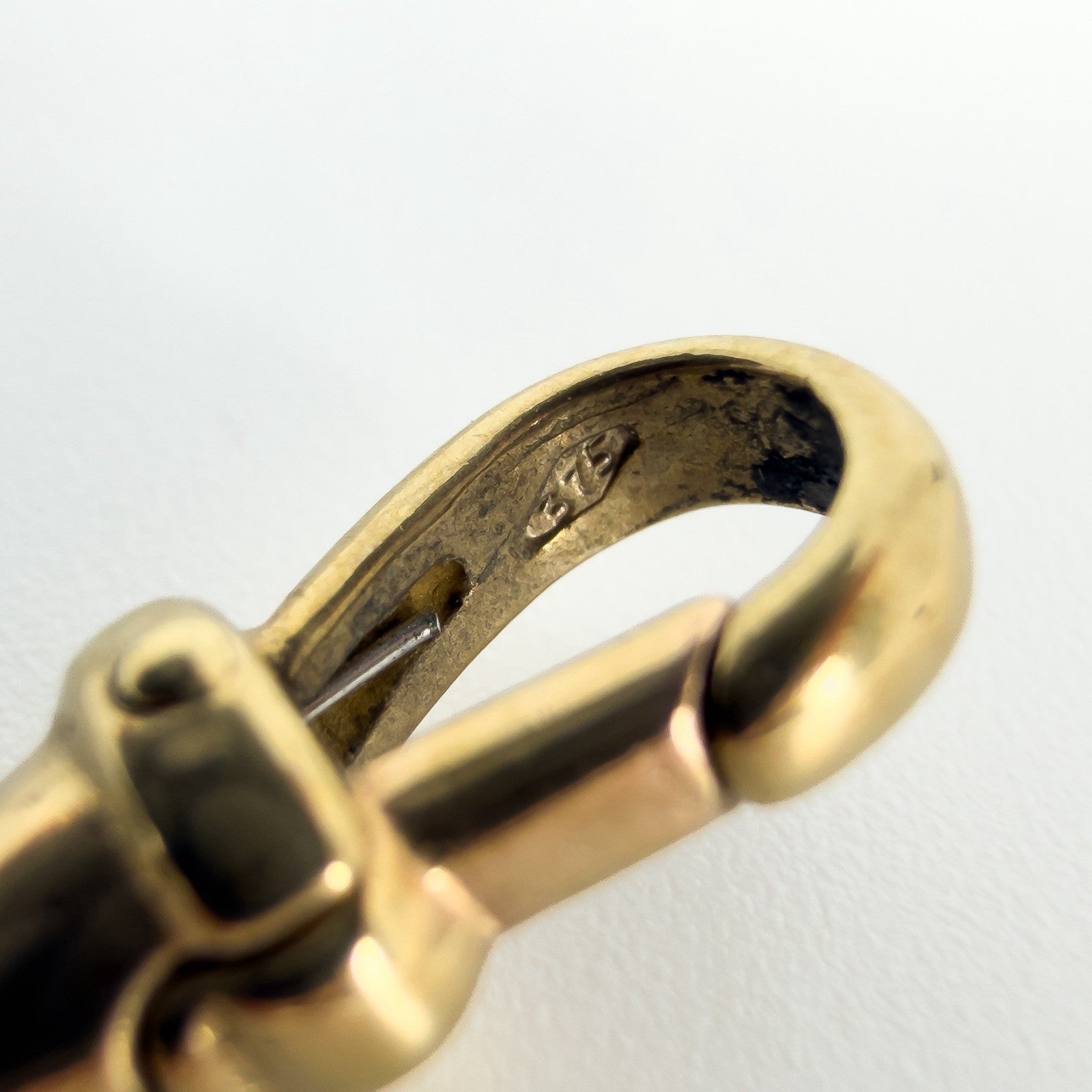 Vintage 9ct Gold Swivel Dog Clip & Hoop 375