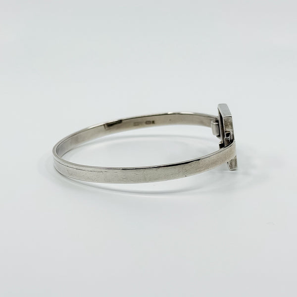 Vintage Sterling Silver Mother of Pearl Bangle / Bracelet 925 by Kit Heath