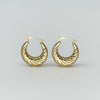 Vintage 9ct Gold Small Chunky Twisted Hoop Earrings