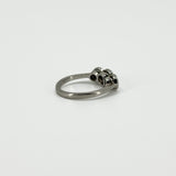 Vintage Platinum 1.60ct Diamond Trilogy Ring 950 Size L