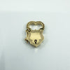 Chunky Vintage 9ct Gold Heart & Sheild Lock Padlock Pendant Charm 375 Birm 1995