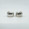 Vintage Sterling Silver Chunky Huggie Hoop Earrings 925