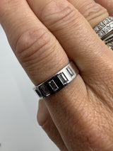 Chunky Platinum 0.90ct Diamond Baguette Cut Band / Ring 950 Size P UNISEX