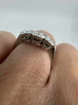 Vintage Platinum 1.60ct Diamond Trilogy Ring 950 Size L