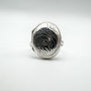 Vintage Sterling Silver Oval Engraved Secret Locket Ring 925 Size N