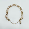 Vintage 9ct Rose Gold Oval Links 8” Bracelet 375 (Birmingham 1945)