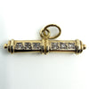 Vintage 9ct Gold Diamond T-Bar Pendant / Charm 375