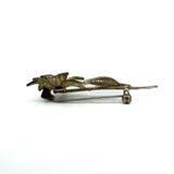 Vintage Silver Filigree Flower Brooch 925