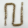 Antique Victorian Chunky 9ct Gold 16” Fancy Albert Chain 2x Dog Clips Birm 1900