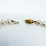 9ct Gold White 6mm Cultured Pearl 18” Necklace 375