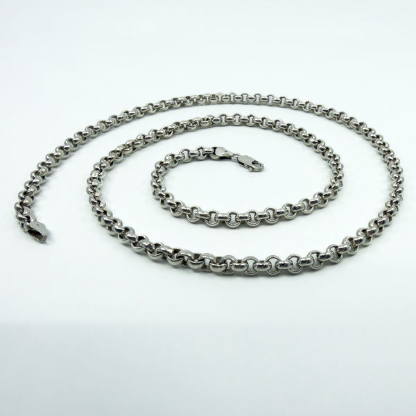 Chunky Vintage Sterling Silver 30” Rolo Links Chain / Necklace 925 70g (1994)