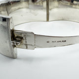 Vintage Sterling Silver Chunky Floral Engraved Bangle Bracelet 925 (Birm 1963)