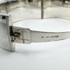 Vintage Sterling Silver Chunky Floral Engraved Bangle Bracelet 925 (Birm 1963)