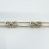 Vintage Sterling Silver Byzantine & Bar Links 7.5” Bracelet 925 13g
