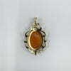 Vintage 9ct Gold Oval Carved Shell Cameo Pendant 375