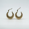 Vintage 9ct Gold Small Chunky Twisted Hoop Earrings
