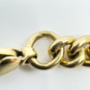 Vintage Reversible 9ct Gold Chunky Fancy Curb Links Diamond 8” Bracelet 375 23g