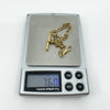 Vintage 9ct Gold Figaro Chain 7.8” Bracelet & T-Bar Charm 375 (Birmingham 1991)