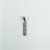 14ct White Gold CZ Bar Pendant / Charm 585